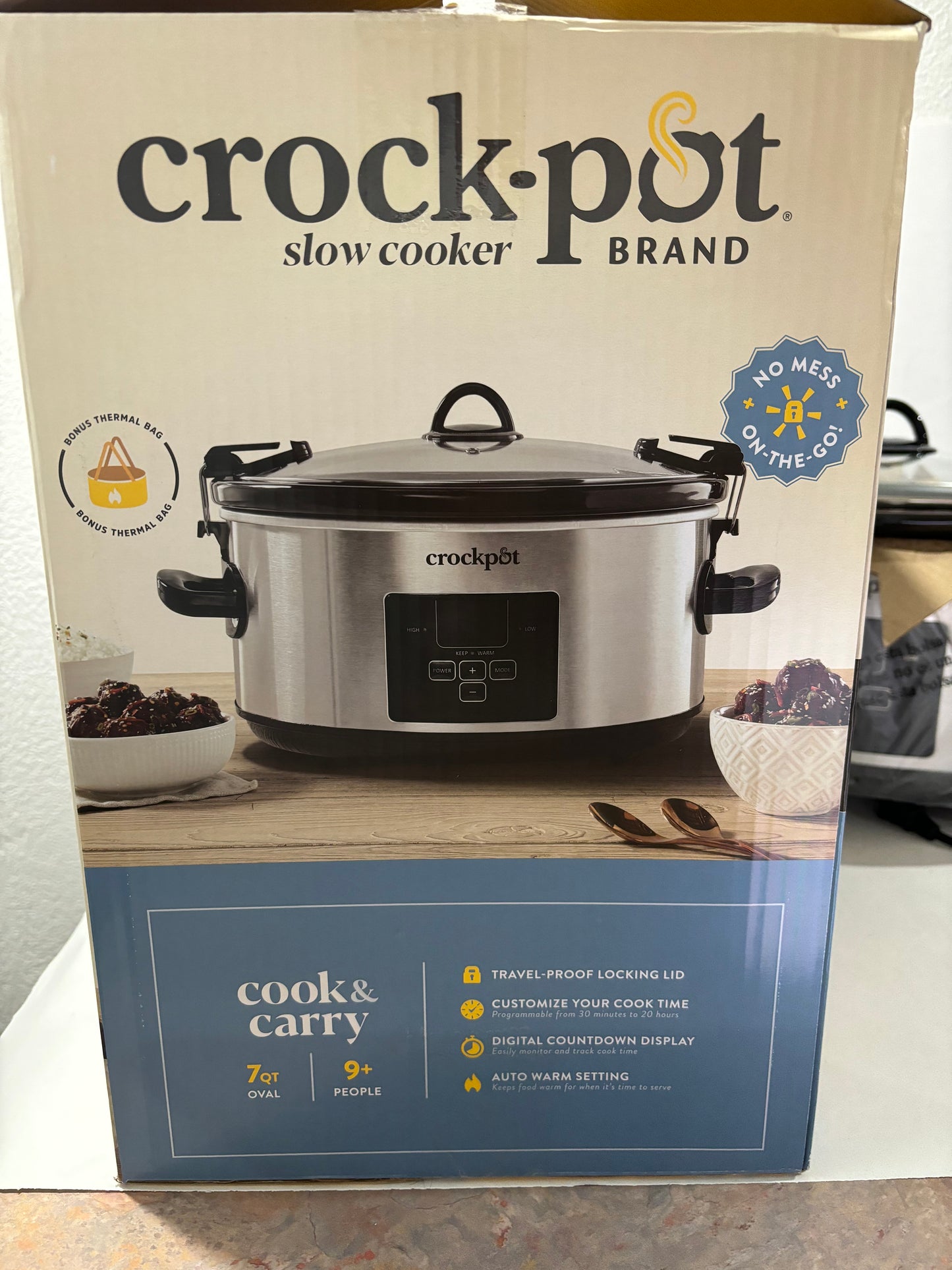 crock pot slow cooker 7 qt